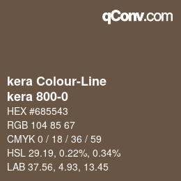 カラーコード: kera Colour-Line - kera 800-0 | qconv.com