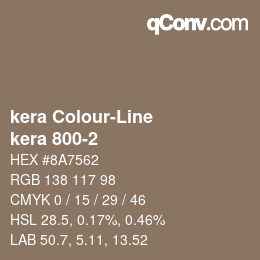 Color code: kera Colour-Line - kera 800-2 | qconv.com