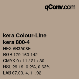 Color code: kera Colour-Line - kera 800-4 | qconv.com