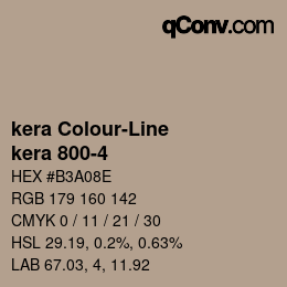 カラーコード: kera Colour-Line - kera 800-4 | qconv.com