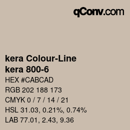 Código de color: kera Colour-Line - kera 800-6 | qconv.com