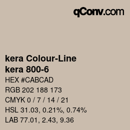 カラーコード: kera Colour-Line - kera 800-6 | qconv.com