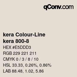 Color code: kera Colour-Line - kera 800-8 | qconv.com