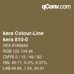 カラーコード: kera Colour-Line - kera 810-0 | qconv.com