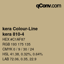 カラーコード: kera Colour-Line - kera 810-4 | qconv.com