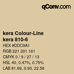 カラーコード: kera Colour-Line - kera 810-6 | qconv.com