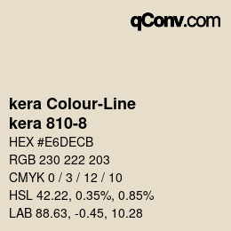 Color code: kera Colour-Line - kera 810-8 | qconv.com