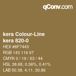 Color code: kera Colour-Line - kera 820-0 | qconv.com