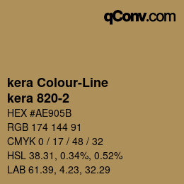 カラーコード: kera Colour-Line - kera 820-2 | qconv.com