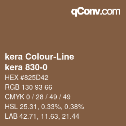 Código de color: kera Colour-Line - kera 830-0 | qconv.com