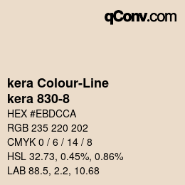 Color code: kera Colour-Line - kera 830-8 | qconv.com