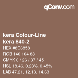 カラーコード: kera Colour-Line - kera 840-2 | qconv.com