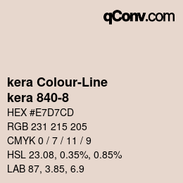 Farbcode: kera Colour-Line - kera 840-8 | qconv.com