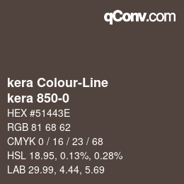 Color code: kera Colour-Line - kera 850-0 | qconv.com