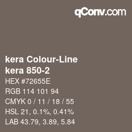 Color code: kera Colour-Line - kera 850-2 | qconv.com