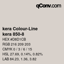 Color code: kera Colour-Line - kera 850-8 | qconv.com