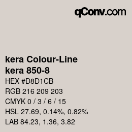 カラーコード: kera Colour-Line - kera 850-8 | qconv.com