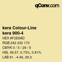 Code couleur: kera Colour-Line - kera 900-4 | qconv.com