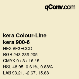 Color code: kera Colour-Line - kera 900-6 | qconv.com