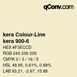 カラーコード: kera Colour-Line - kera 900-6 | qconv.com