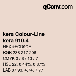 カラーコード: kera Colour-Line - kera 910-4 | qconv.com