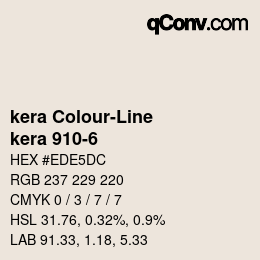 Color code: kera Colour-Line - kera 910-6 | qconv.com