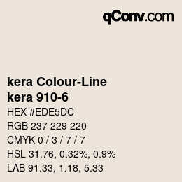 カラーコード: kera Colour-Line - kera 910-6 | qconv.com