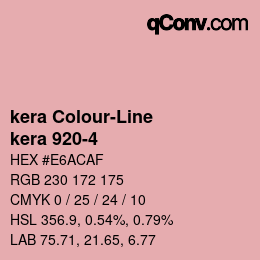 Código de color: kera Colour-Line - kera 920-4 | qconv.com