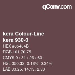 カラーコード: kera Colour-Line - kera 930-0 | qconv.com