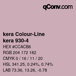 カラーコード: kera Colour-Line - kera 930-4 | qconv.com