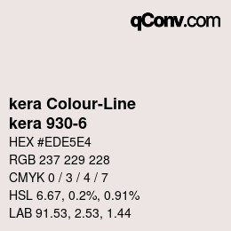 Color code: kera Colour-Line - kera 930-6 | qconv.com