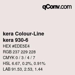 Farbcode: kera Colour-Line - kera 930-6 | qconv.com