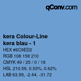 Color code: kera Colour-Line - kera blau - 1 | qconv.com