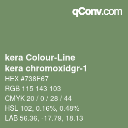 カラーコード: kera Colour-Line - kera chromoxidgr-1 | qconv.com