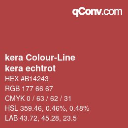 Farbcode: kera Colour-Line - kera echtrot | qconv.com
