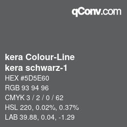 カラーコード: kera Colour-Line - kera schwarz-1 | qconv.com