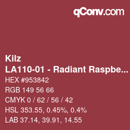 カラーコード: Kilz - LA110-01 - Radiant Raspberry | qconv.com