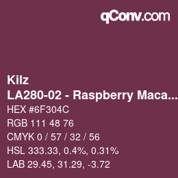 Farbcode: Kilz - LA280-02 - Raspberry Macaroon | qconv.com