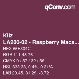 Código de color: Kilz - LA280-02 - Raspberry Macaroon | qconv.com