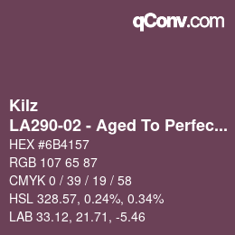 カラーコード: Kilz - LA290-02 - Aged To Perfection | qconv.com