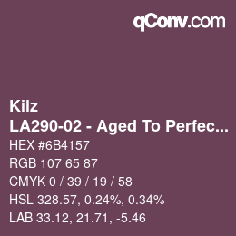 Código de color: Kilz - LA290-02 - Aged To Perfection | qconv.com