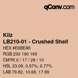 カラーコード: Kilz - LB210-01 - Crushed Shell | qconv.com