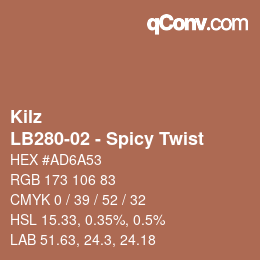 カラーコード: Kilz - LB280-02 - Spicy Twist | qconv.com