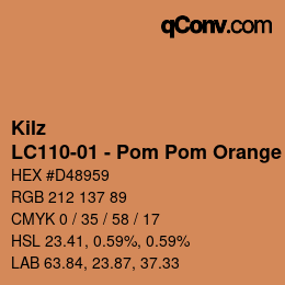 Farbcode: Kilz - LC110-01 - Pom Pom Orange | qconv.com