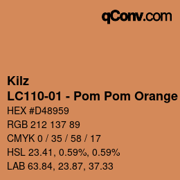 カラーコード: Kilz - LC110-01 - Pom Pom Orange | qconv.com