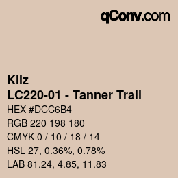 カラーコード: Kilz - LC220-01 - Tanner Trail | qconv.com