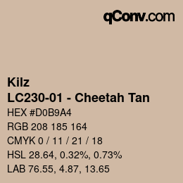 カラーコード: Kilz - LC230-01 - Cheetah Tan | qconv.com