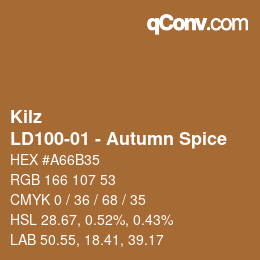 Código de color: Kilz - LD100-01 - Autumn Spice | qconv.com