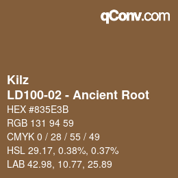 Código de color: Kilz - LD100-02 - Ancient Root | qconv.com