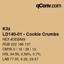 Color code: Kilz - LD140-01 - Cookie Crumbs | qconv.com